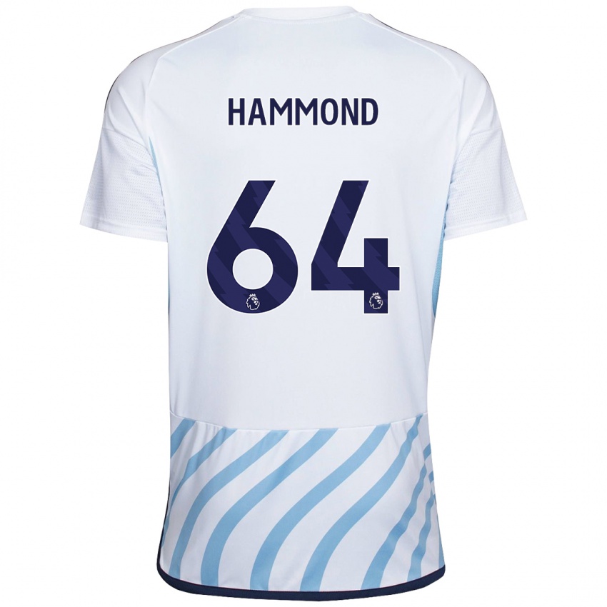 Heren Ben Hammond #64 Wit Blauw Uitshirt Uittenue 2023/24 T-Shirt België