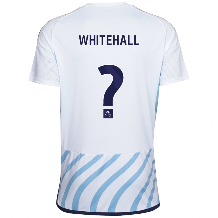 Herren Archie Whitehall #0 Weiß Blau Auswärtstrikot Trikot 2023/24 T-Shirt Belgien
