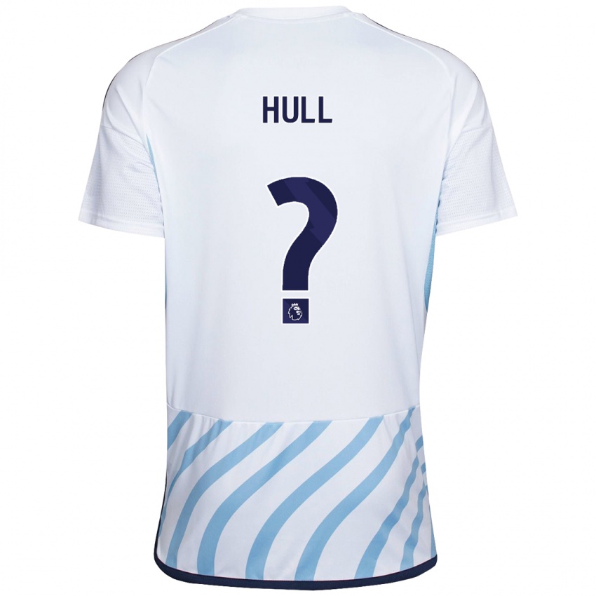 Heren Ethan Hull #0 Wit Blauw Uitshirt Uittenue 2023/24 T-Shirt België