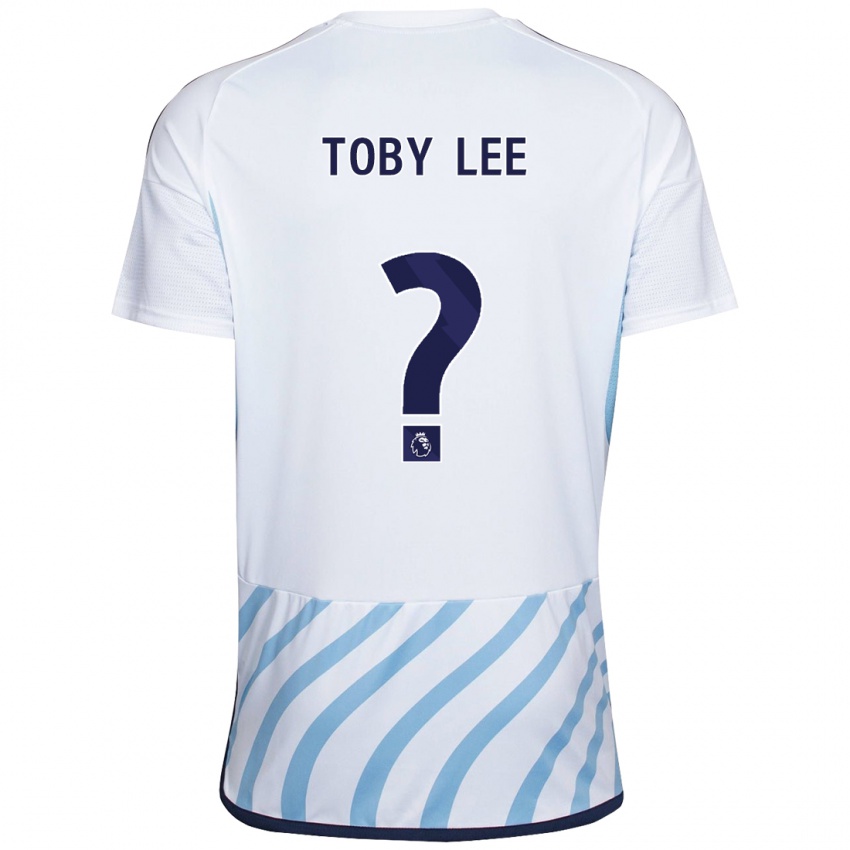 Heren Toby Lee #0 Wit Blauw Uitshirt Uittenue 2023/24 T-Shirt België