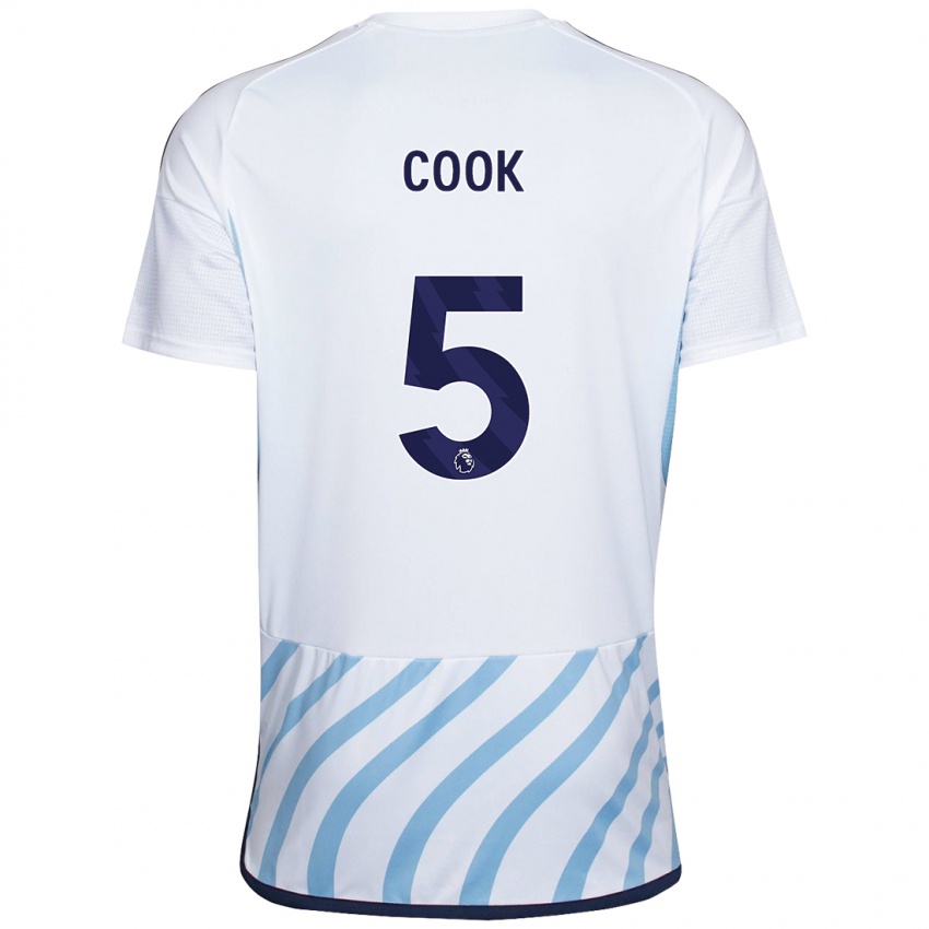 Heren Olivia Cook #5 Wit Blauw Uitshirt Uittenue 2023/24 T-Shirt België