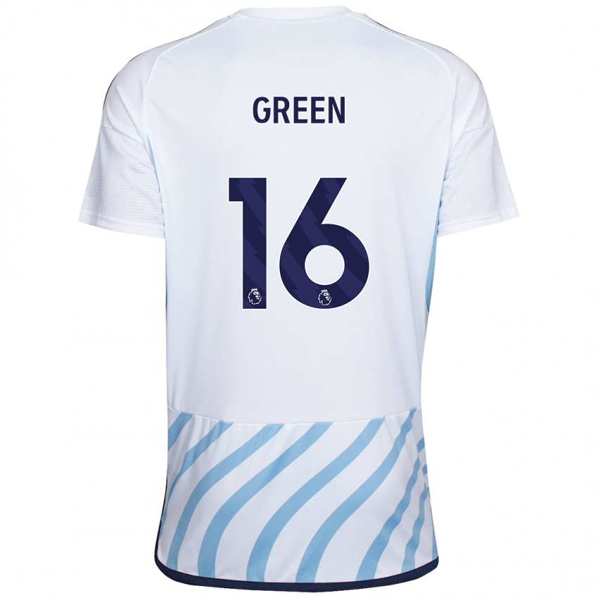 Herren Mollie Green #16 Weiß Blau Auswärtstrikot Trikot 2023/24 T-Shirt Belgien
