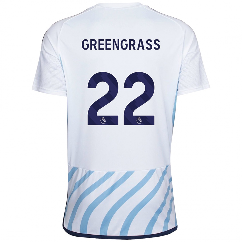 Heren Charlotte Greengrass #22 Wit Blauw Uitshirt Uittenue 2023/24 T-Shirt België