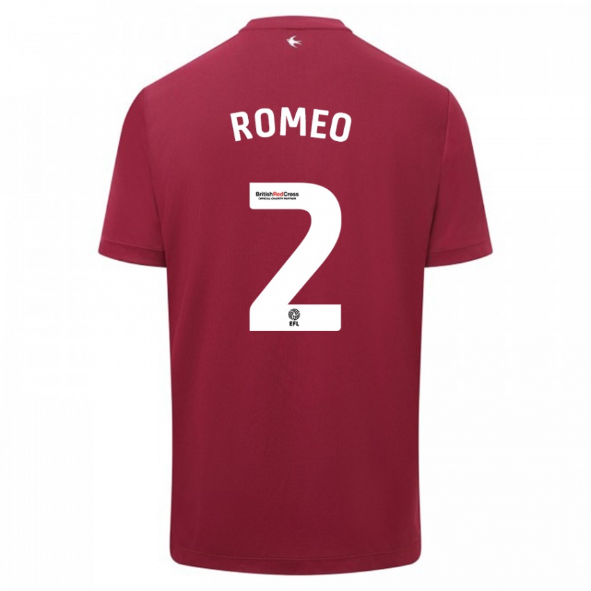 Herren Mahlon Romeo #2 Rot Auswärtstrikot Trikot 2023/24 T-Shirt Belgien