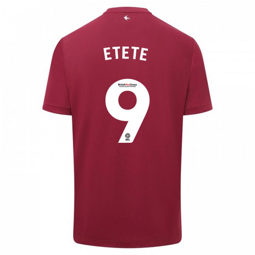 Herren Kion Etete #9 Rot Auswärtstrikot Trikot 2023/24 T-Shirt Belgien