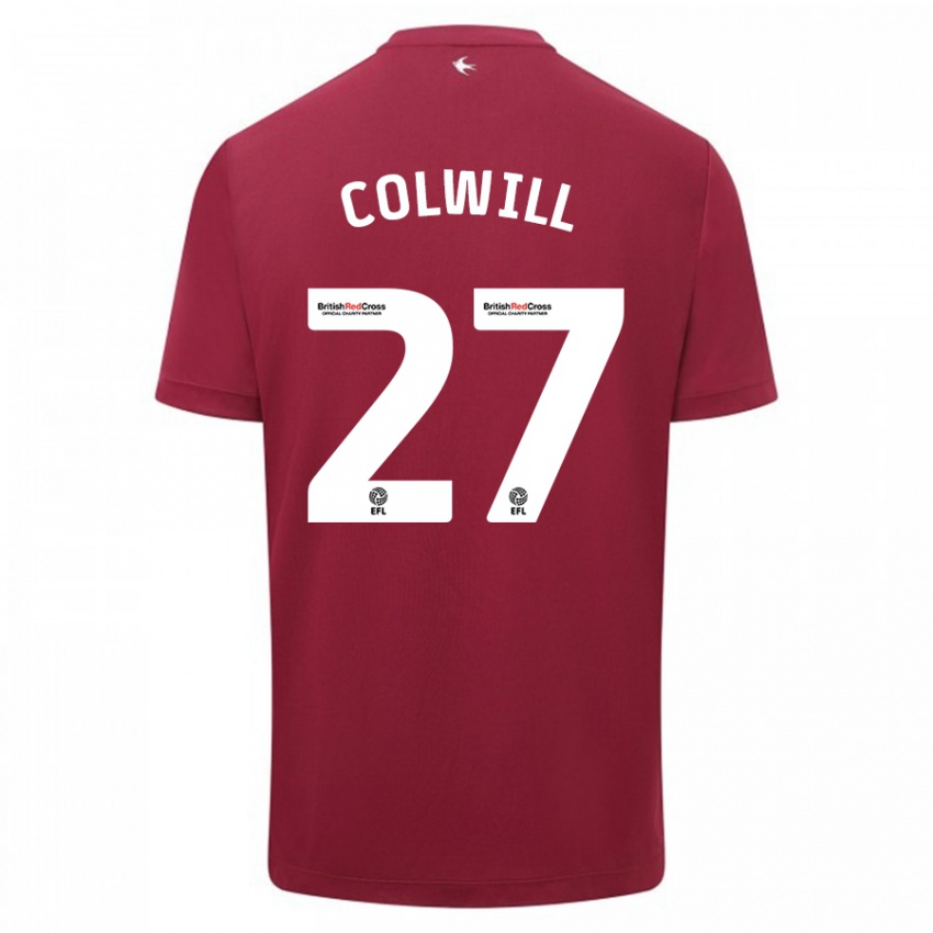 Herren Rubin Colwill #27 Rot Auswärtstrikot Trikot 2023/24 T-Shirt Belgien