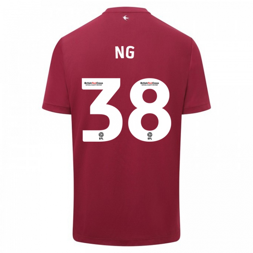 Herren Perry Ng #38 Rot Auswärtstrikot Trikot 2023/24 T-Shirt Belgien