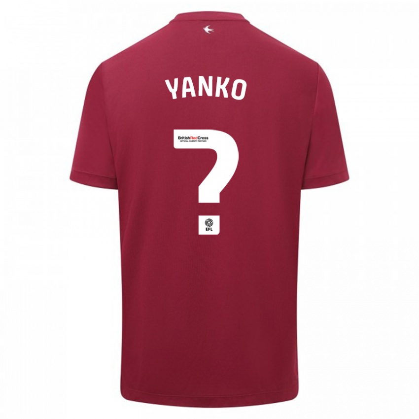Herren Nativ Yanko #0 Rot Auswärtstrikot Trikot 2023/24 T-Shirt Belgien