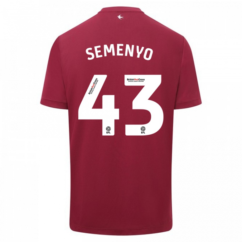 Heren Jai Semenyo #43 Rood Uitshirt Uittenue 2023/24 T-Shirt België