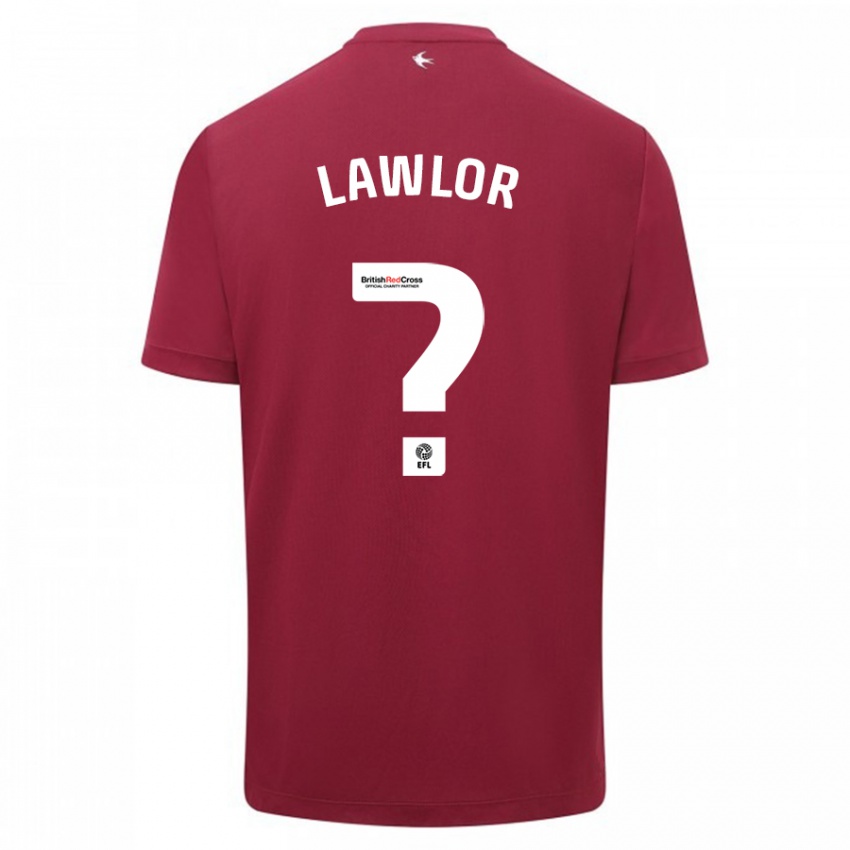 Herren Dylan Lawlor #0 Rot Auswärtstrikot Trikot 2023/24 T-Shirt Belgien