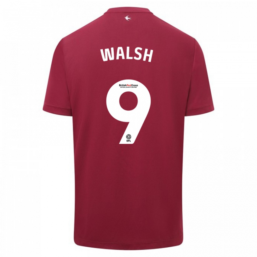 Herren Catherine Walsh #9 Rot Auswärtstrikot Trikot 2023/24 T-Shirt Belgien