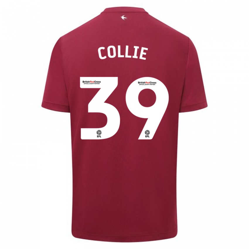 Herren Eliza Collie #39 Rot Auswärtstrikot Trikot 2023/24 T-Shirt Belgien
