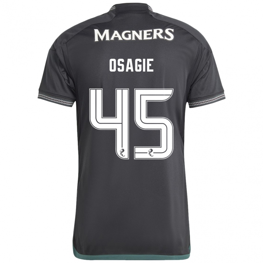 Herren Justin Osagie #45 Schwarz Auswärtstrikot Trikot 2023/24 T-Shirt Belgien