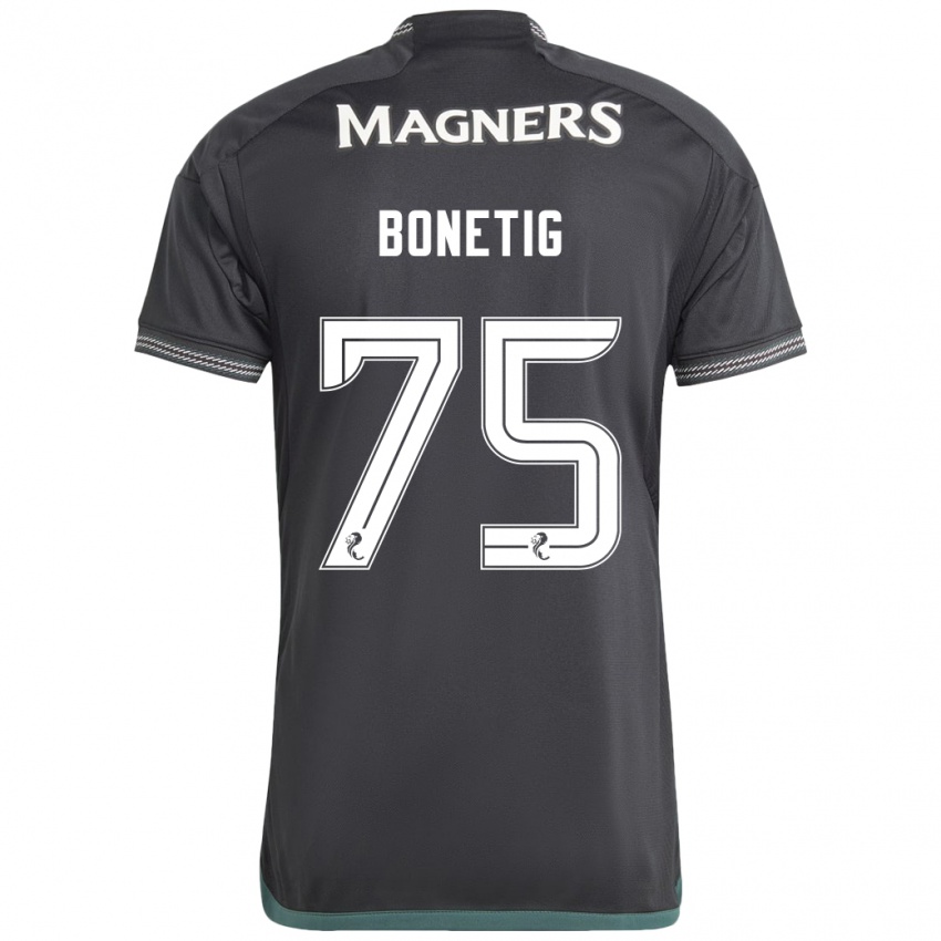 Herren Liam Bonetig #75 Schwarz Auswärtstrikot Trikot 2023/24 T-Shirt Belgien
