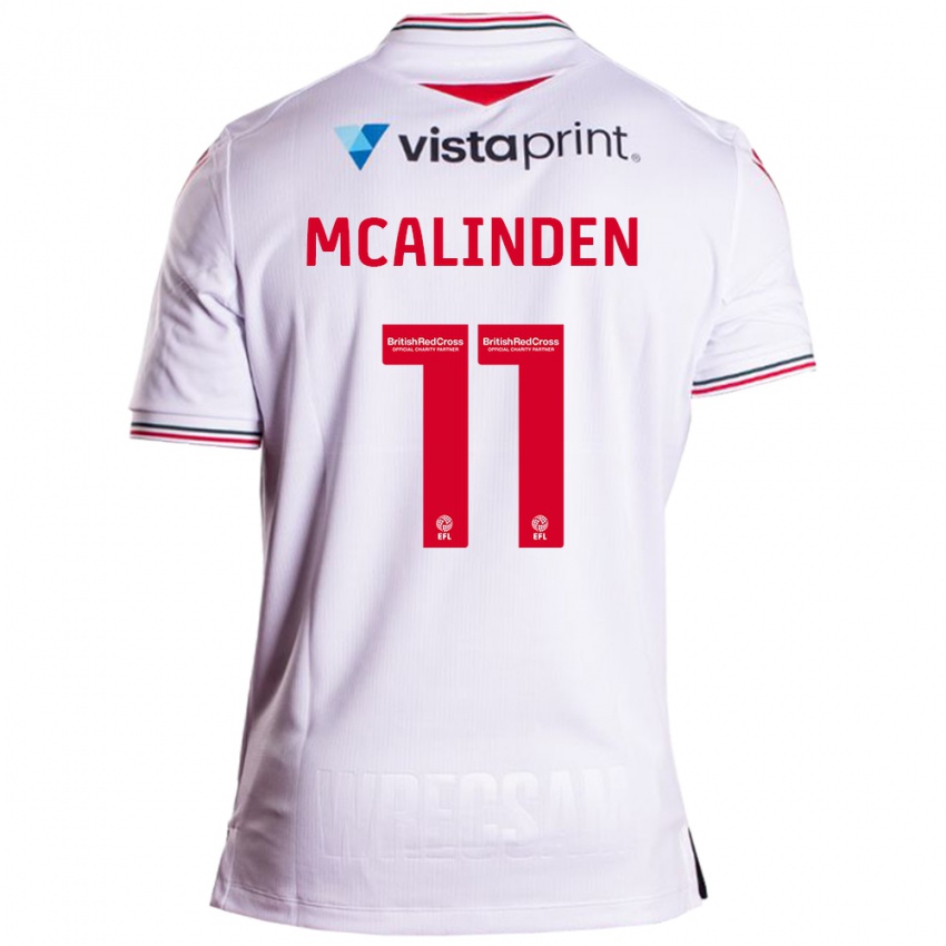 Herren Liam Mcalinden #11 Weiß Auswärtstrikot Trikot 2023/24 T-Shirt Belgien