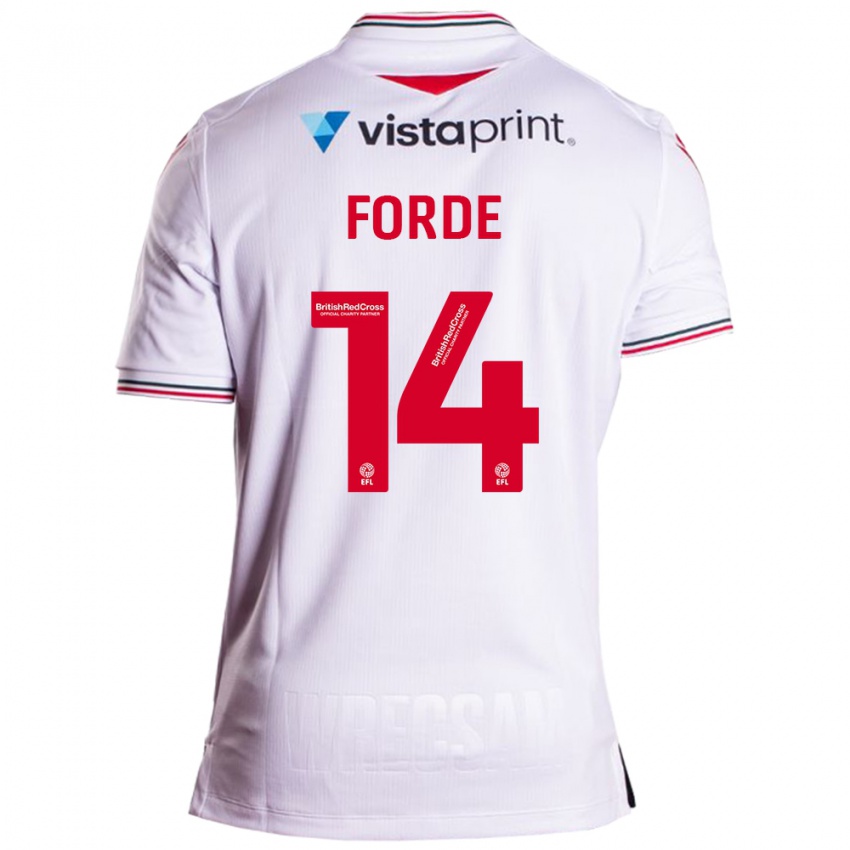 Herren Anthony Forde #14 Weiß Auswärtstrikot Trikot 2023/24 T-Shirt Belgien