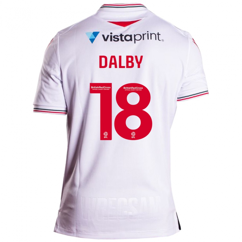 Herren Sam Dalby #18 Weiß Auswärtstrikot Trikot 2023/24 T-Shirt Belgien