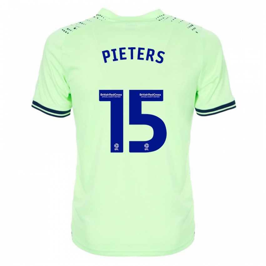 Herren Erik Pieters #15 Marine Auswärtstrikot Trikot 2023/24 T-Shirt Belgien