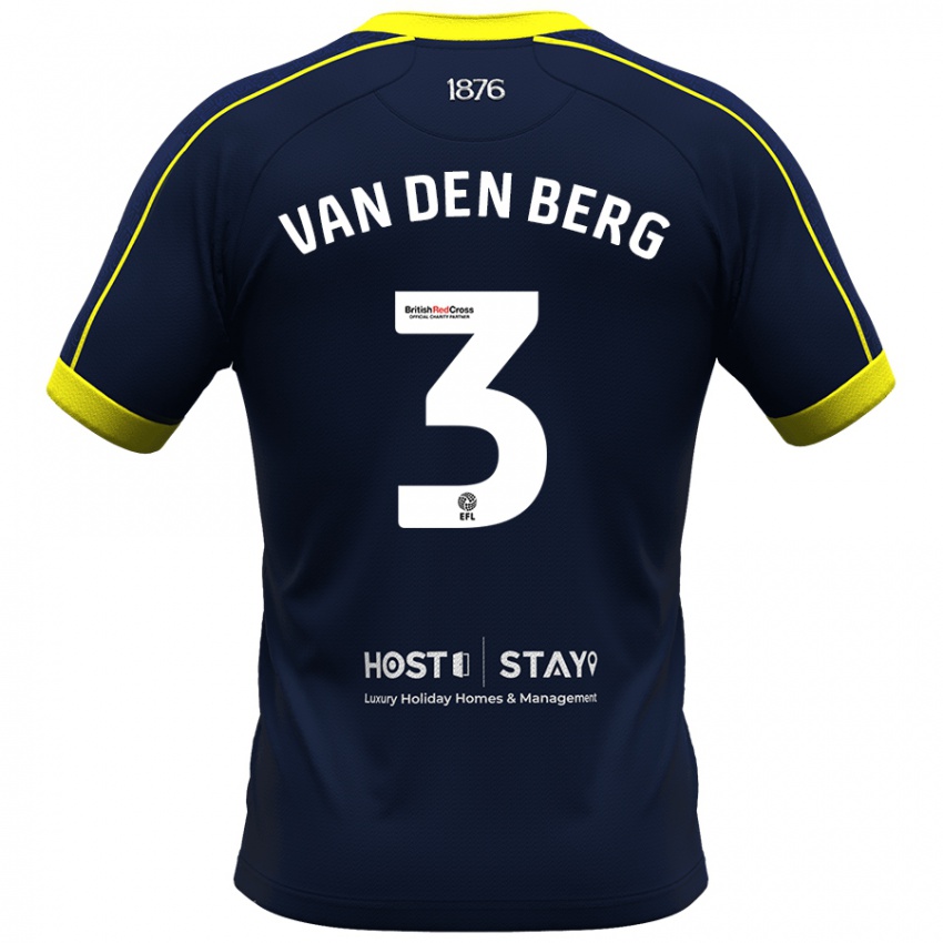 Herren Rav Van Den Berg #3 Marine Auswärtstrikot Trikot 2023/24 T-Shirt Belgien
