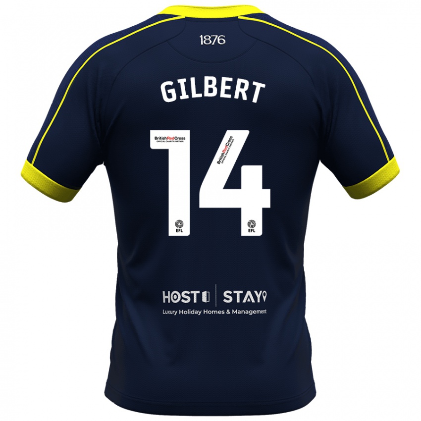 Herren Alex Gilbert #14 Marine Auswärtstrikot Trikot 2023/24 T-Shirt Belgien