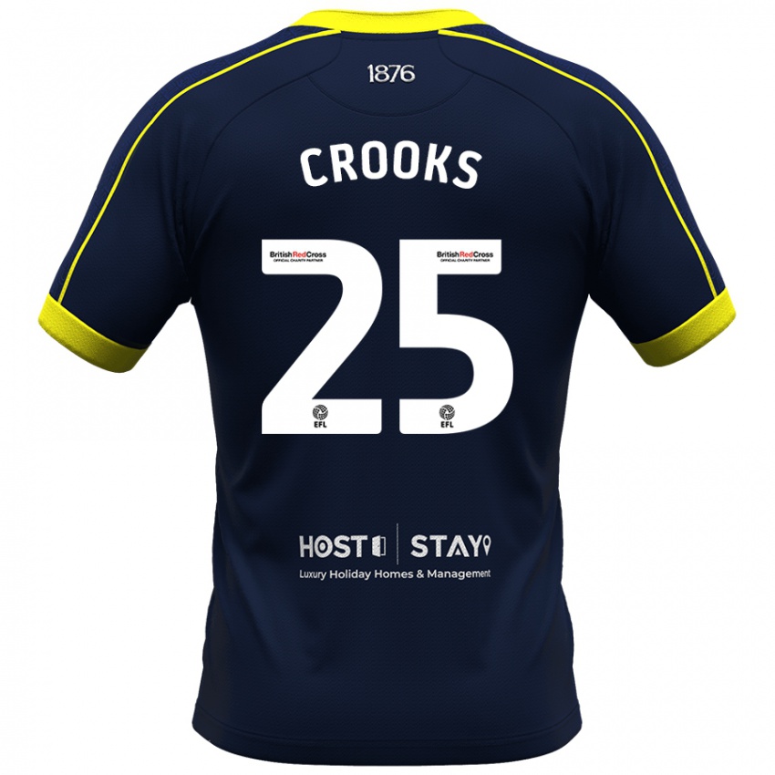 Herren Matt Crooks #25 Marine Auswärtstrikot Trikot 2023/24 T-Shirt Belgien