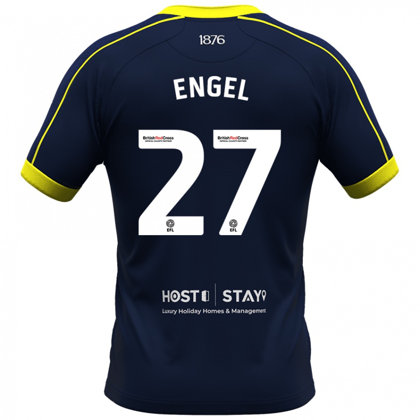 Herren Lukas Engel #27 Marine Auswärtstrikot Trikot 2023/24 T-Shirt Belgien