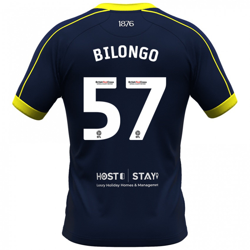 Herren Bryant Bilongo #57 Marine Auswärtstrikot Trikot 2023/24 T-Shirt Belgien