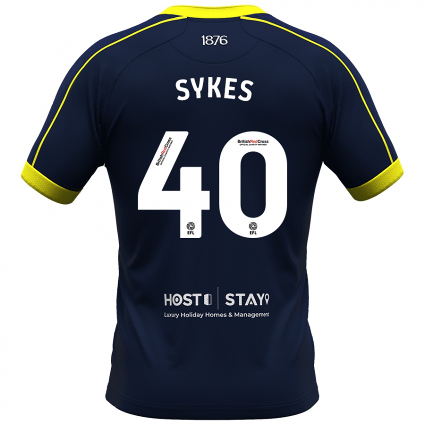 Herren Cain Sykes #40 Marine Auswärtstrikot Trikot 2023/24 T-Shirt Belgien