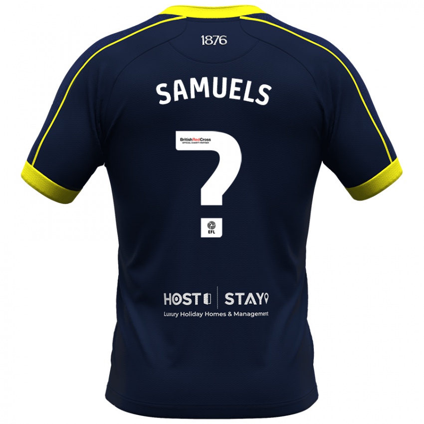 Herren Oliver Samuels #0 Marine Auswärtstrikot Trikot 2023/24 T-Shirt Belgien