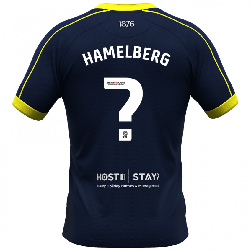 Herren Eric Hamelberg #0 Marine Auswärtstrikot Trikot 2023/24 T-Shirt Belgien