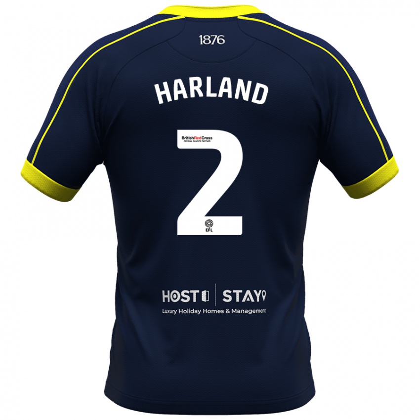 Herren Jane Harland #2 Marine Auswärtstrikot Trikot 2023/24 T-Shirt Belgien