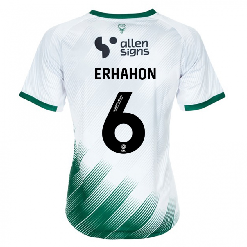 Herren Ethan Erhahon #6 Weiß Auswärtstrikot Trikot 2023/24 T-Shirt Belgien