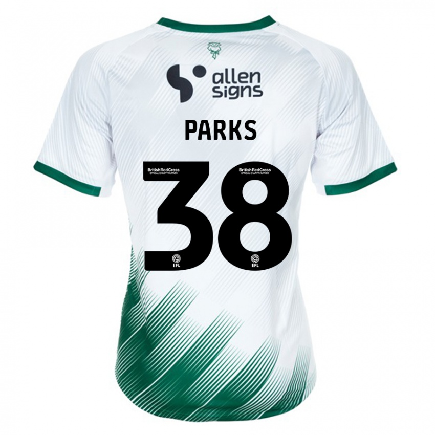 Herren Charlie Parks #38 Weiß Auswärtstrikot Trikot 2023/24 T-Shirt Belgien