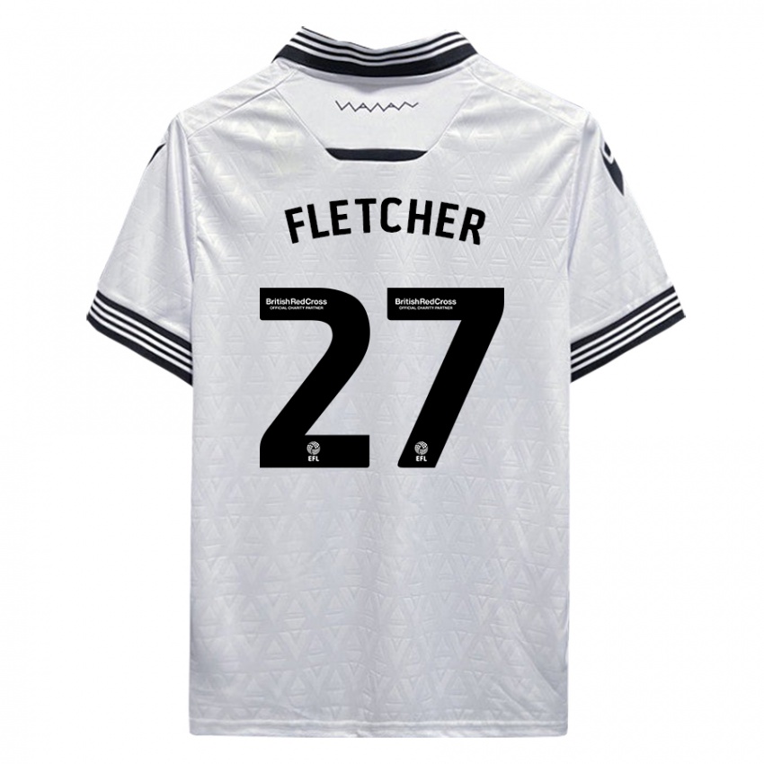 Herren Ashley Fletcher #27 Weiß Auswärtstrikot Trikot 2023/24 T-Shirt Belgien
