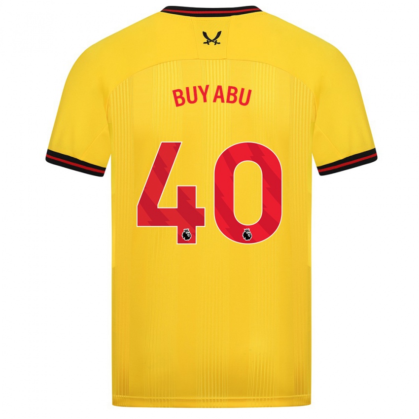 Herren Jili Buyabu #40 Gelb Auswärtstrikot Trikot 2023/24 T-Shirt Belgien