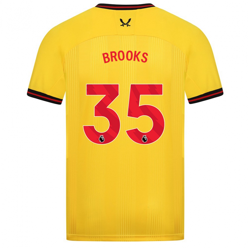 Herren Andre Brooks #35 Gelb Auswärtstrikot Trikot 2023/24 T-Shirt Belgien