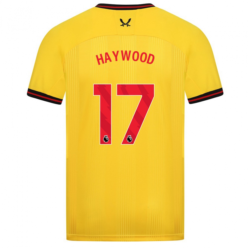 Herren Sophie Haywood #17 Gelb Auswärtstrikot Trikot 2023/24 T-Shirt Belgien