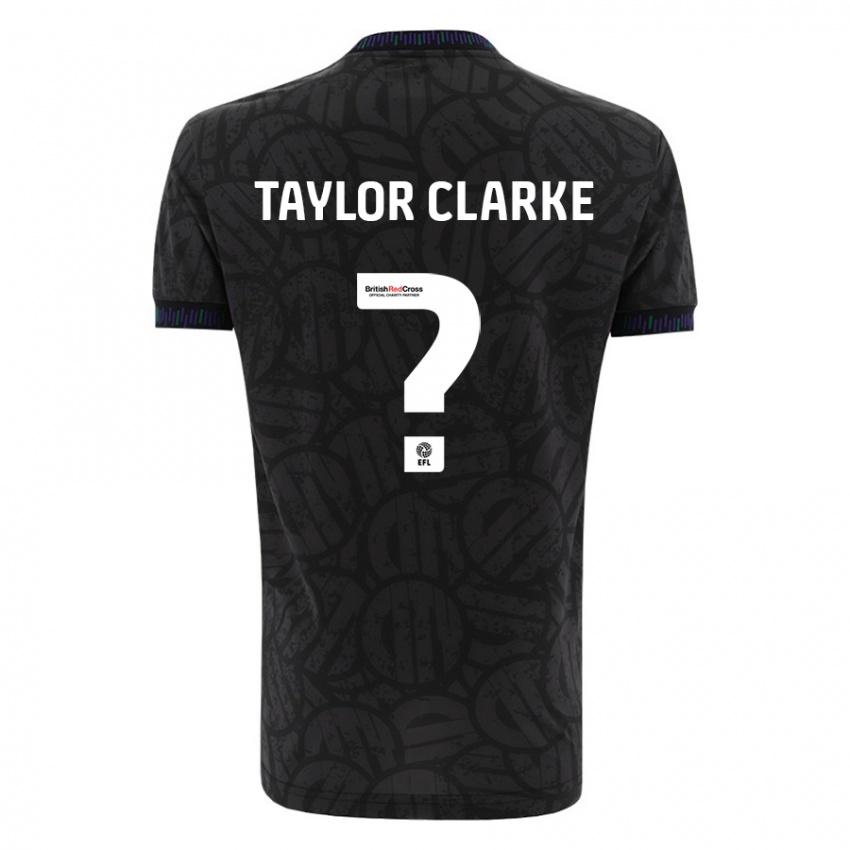 Herren Omar Taylor-Clarke #0 Schwarz Auswärtstrikot Trikot 2023/24 T-Shirt Belgien