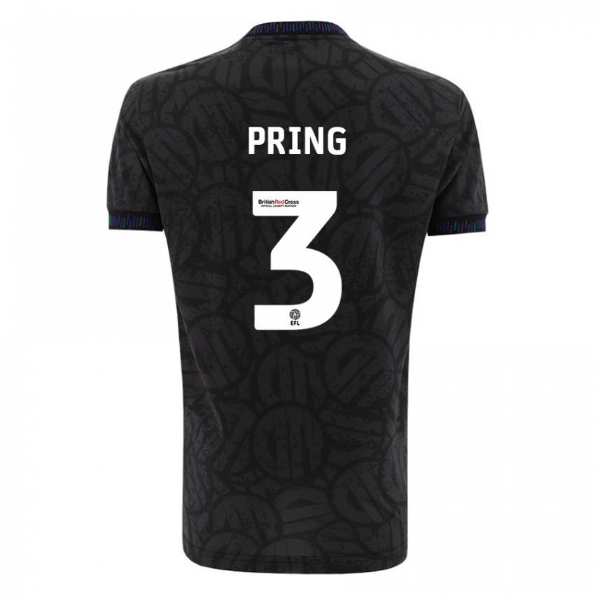 Herren Cameron Pring #3 Schwarz Auswärtstrikot Trikot 2023/24 T-Shirt Belgien