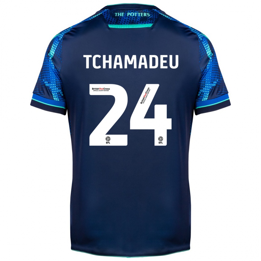 Heren Junior Tchamadeu #24 Marine Uitshirt Uittenue 2023/24 T-Shirt België