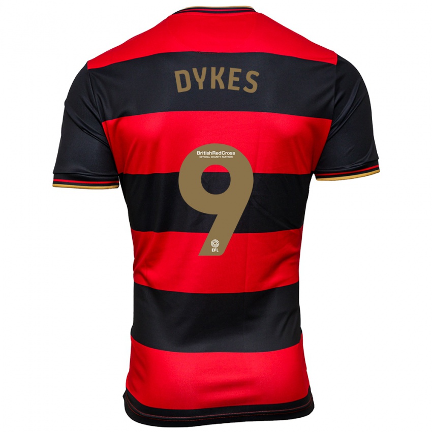 Herren Lyndon Dykes #9 Schwarz Rot Auswärtstrikot Trikot 2023/24 T-Shirt Belgien