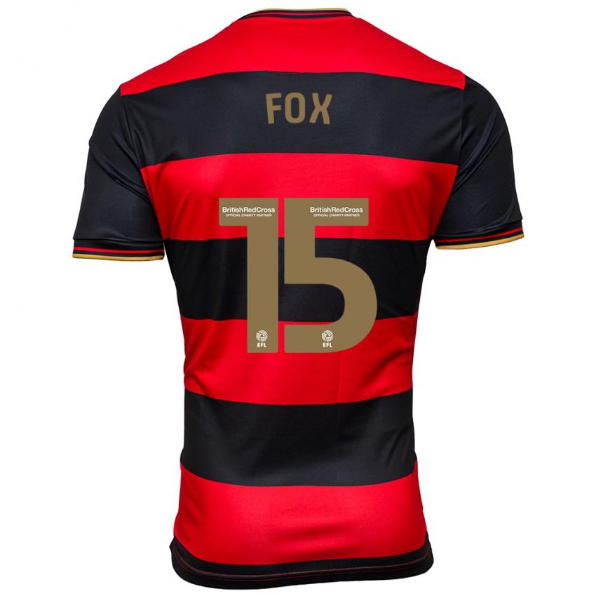 Herren Morgan Fox #15 Schwarz Rot Auswärtstrikot Trikot 2023/24 T-Shirt Belgien