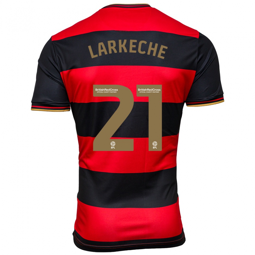 Herren Ziyad Larkeche #21 Schwarz Rot Auswärtstrikot Trikot 2023/24 T-Shirt Belgien