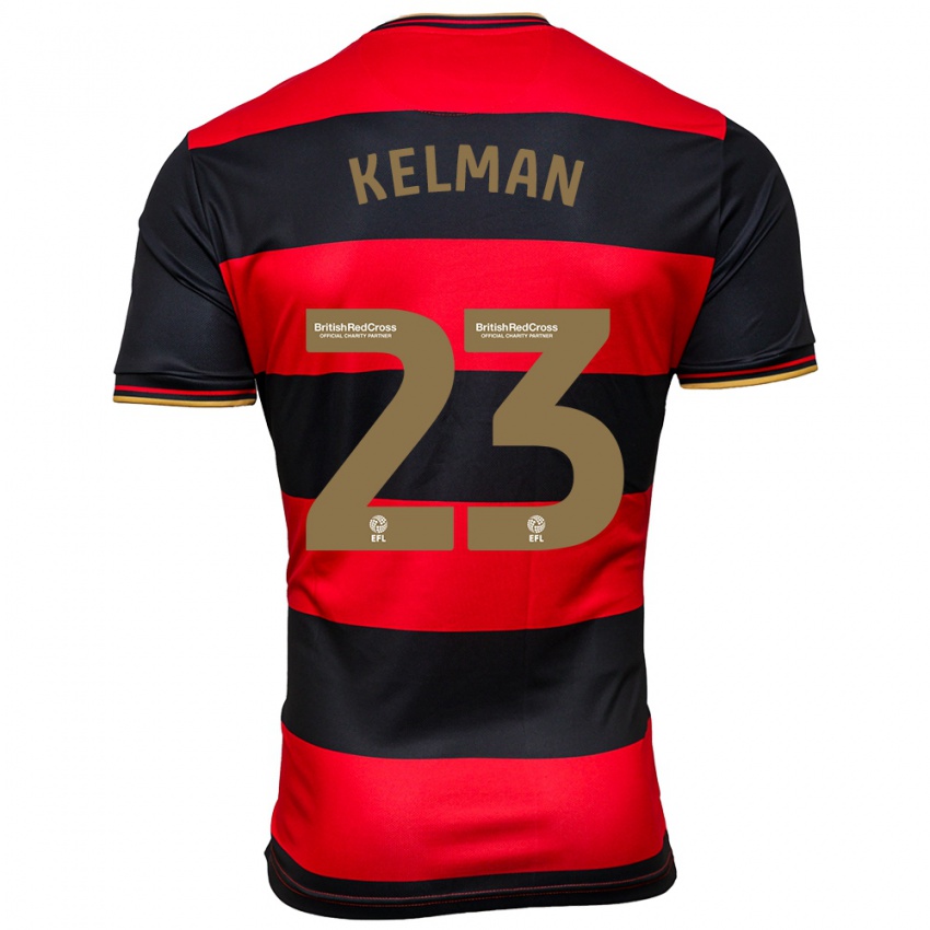 Herren Charlie Kelman #23 Schwarz Rot Auswärtstrikot Trikot 2023/24 T-Shirt Belgien