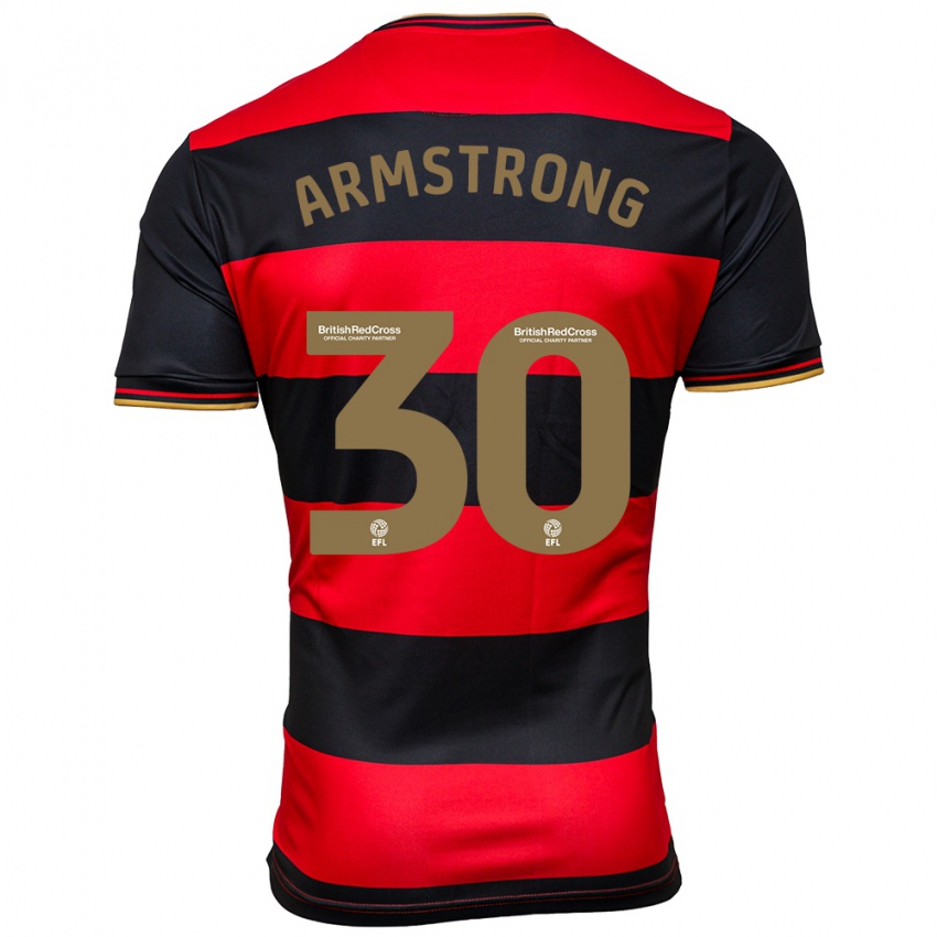 Herren Sinclair Armstrong #30 Schwarz Rot Auswärtstrikot Trikot 2023/24 T-Shirt Belgien