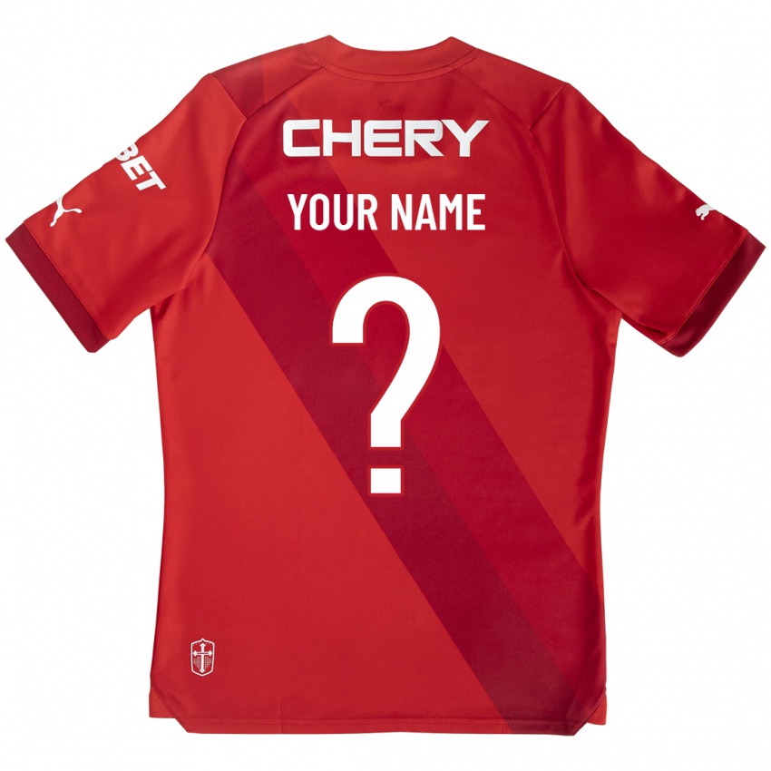 Herren Ihren Namen #0 Rot Auswärtstrikot Trikot 2023/24 T-Shirt Belgien