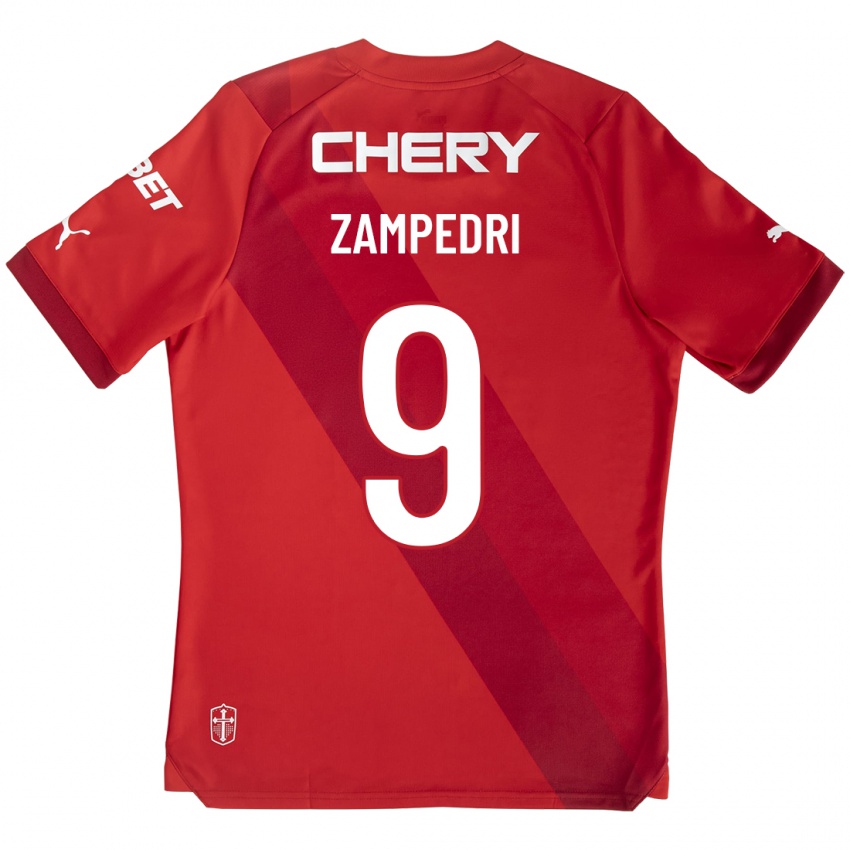 Herren Fernando Zampedri #9 Rot Auswärtstrikot Trikot 2023/24 T-Shirt Belgien