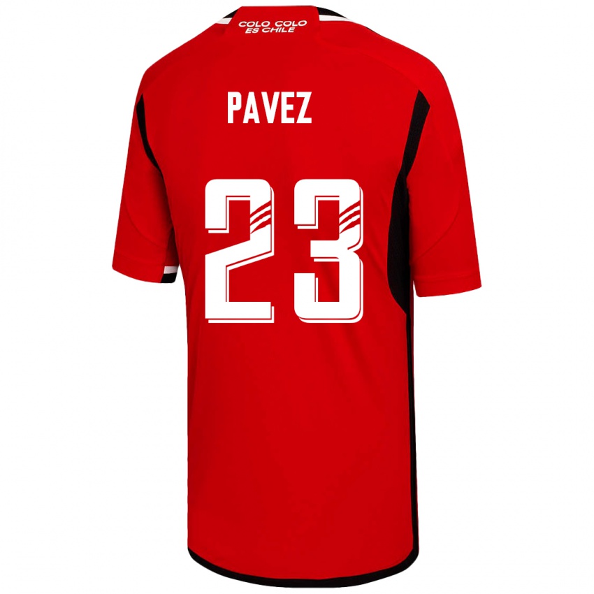 Herren Esteban Pavez #23 Rot Auswärtstrikot Trikot 2023/24 T-Shirt Belgien