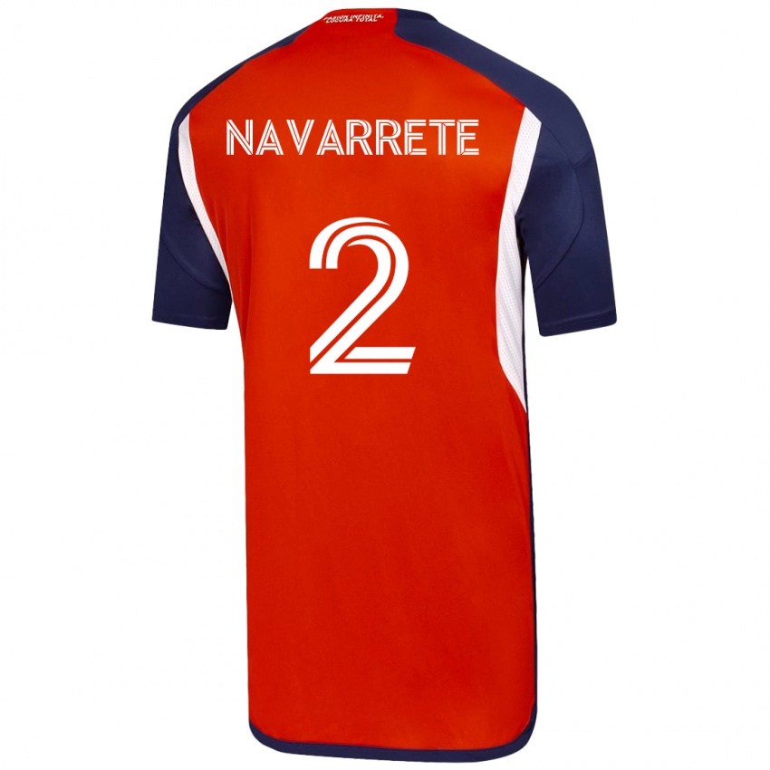 Herren Daniel Navarrete #2 Weiß Auswärtstrikot Trikot 2023/24 T-Shirt Belgien