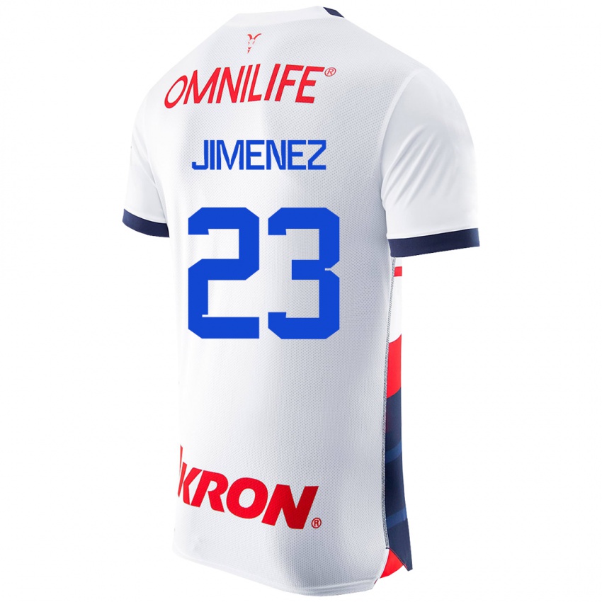 Herren Miguel Jiménez #23 Weiß Auswärtstrikot Trikot 2023/24 T-Shirt Belgien